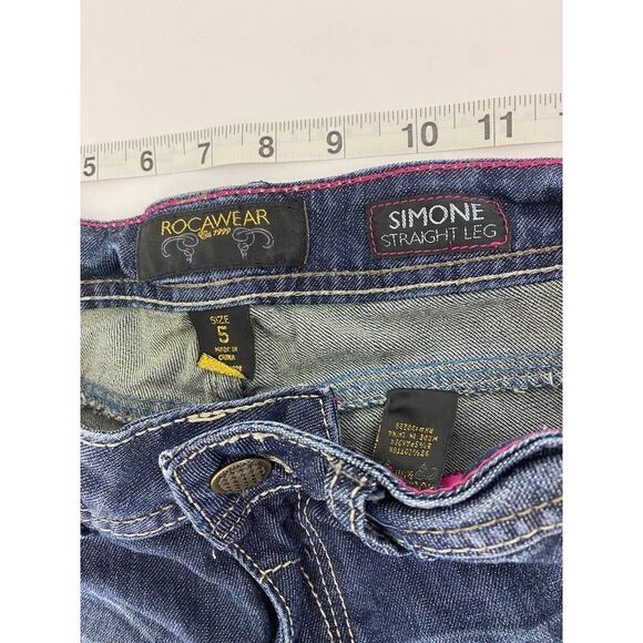 Rocawear Simone Straight Leg Jeans Stretch -- Juniors Size 5 - Picture 7 of 10